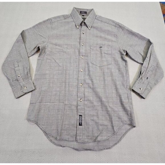 Preswick & Moore Button Down Shirt Men's Medium Houndstooth Quiet Luxury - Picture 2 of 15